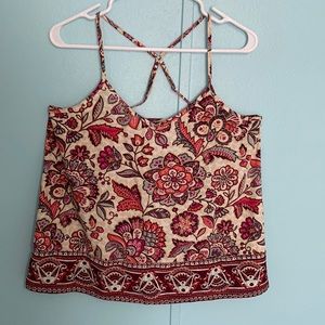 Floral tank blouse.
